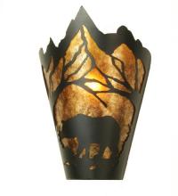 Meyda White 81465 - 8&#34; Wide Bear at Dawn Wall Sconce