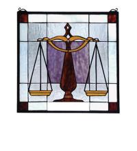 Meyda White 81551 - 18&#34;W X 18&#34;H Judicial Stained Glass Window