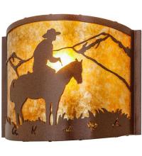 Meyda White 81570 - 12&#34; Wide Cowboy Wall Sconce