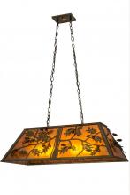 Meyda White 81897 - 36&#34;L Oak Leaf & Acorn Oblong Pendant