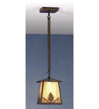 Meyda White 82136 - 7&#34;Sq Mountain Pine Mini Pendant