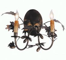 Meyda White 82366 - 16&#34;W Oak Leaf & Acorn 2 LT Wall Sconce