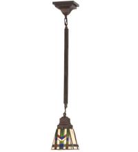 Meyda White 82481 - 5&#34;Sq Prairie Wheat Mini Pendant