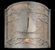 Meyda White 82563 - 12&#34; Wide Sailboat Wall Sconce