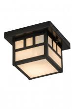 Meyda White 87230 - 8&#34;Sq Hyde Park Double Bar Mission Flushmount
