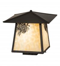 Meyda White 93336 - 12&#34; Square Stillwater Winter Pine Deck Light