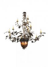 Meyda White 98524 - 60&#34; Wide Greenbriar Oak 12 Arm Chandelier