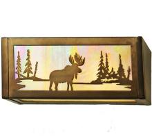 Meyda White 98902 - 16&#34;W Moose at Lake Vanity Light