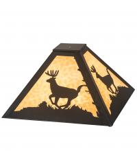 Meyda White 99200 - 24&#34; Square Lone Deer Shade