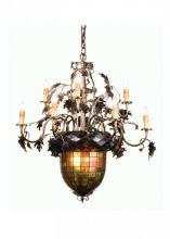 Meyda White 99238 - 34&#34;W Greenbriar Oak 9 LT Chandelier