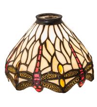 Meyda White 99247 - 7&#34; Wide Tiffany Hanginghead Dragonfly Shade