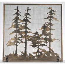 Meyda White 99766 - 34&#34;W X 33&#34;H Tall Pines Fireplace Screen